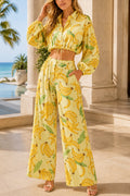 Banana Print Casual Pants