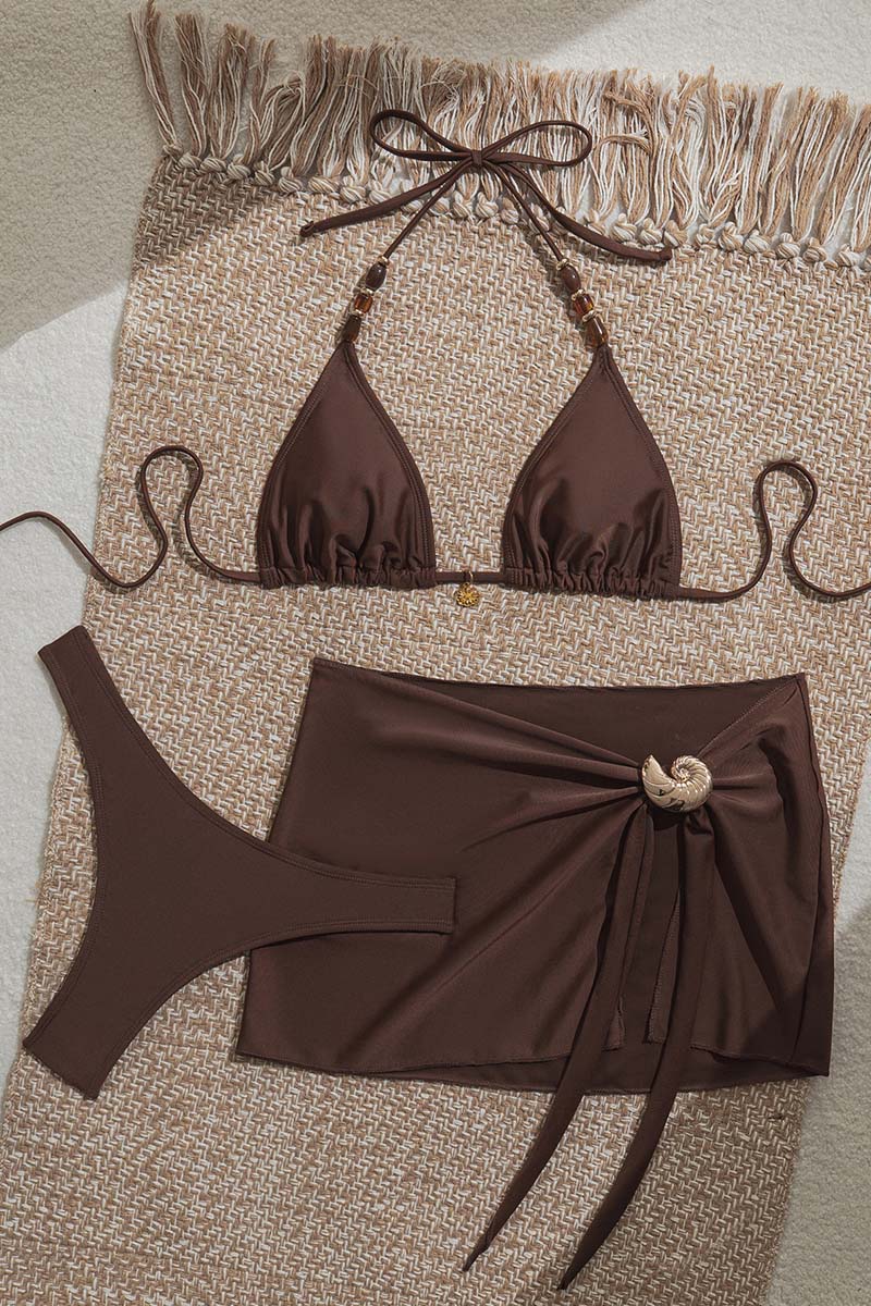 Beachwear Bikini Set with Cover Skirt