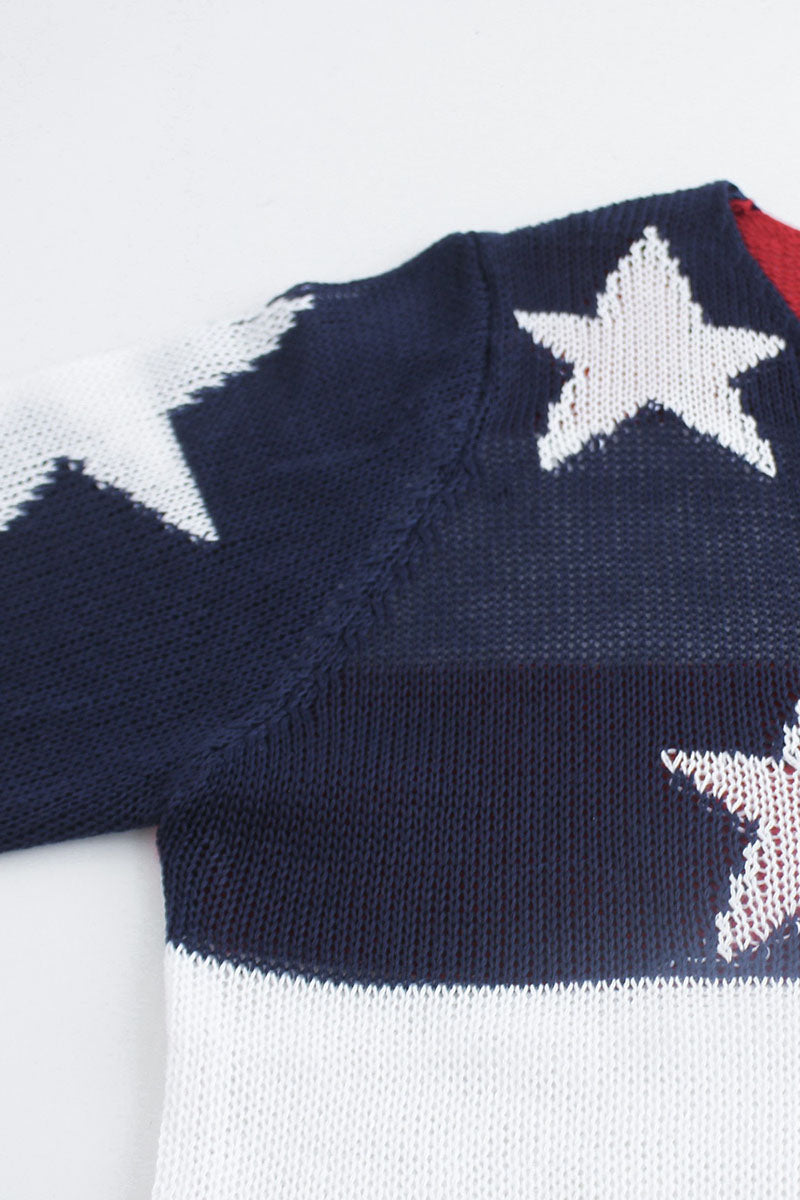 American Flag Knit Top