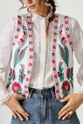 Botanical Pattern Sleeveless Vest