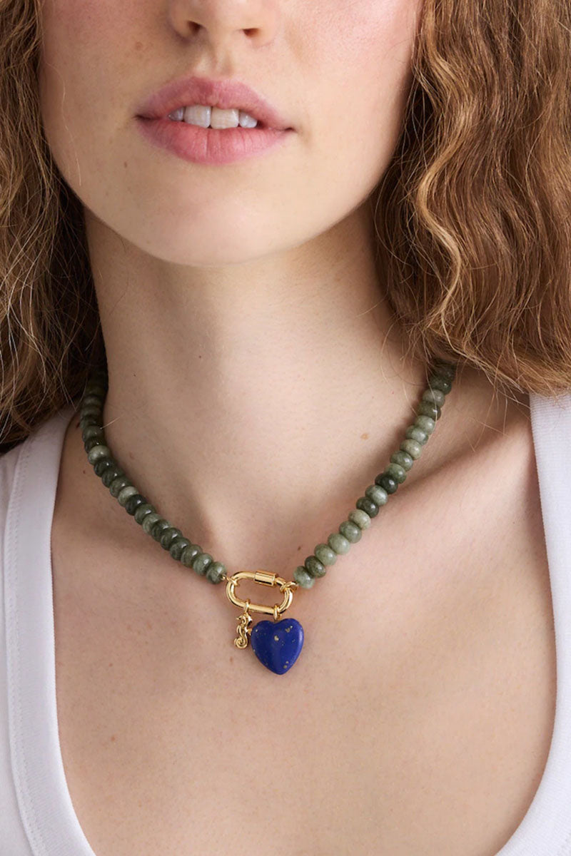 Beaded Charm Drop Necklace