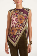 Asymmetric Fringe Hem Sleeveless Top