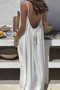 Backless Flowy Sleeveless Casual Dress
