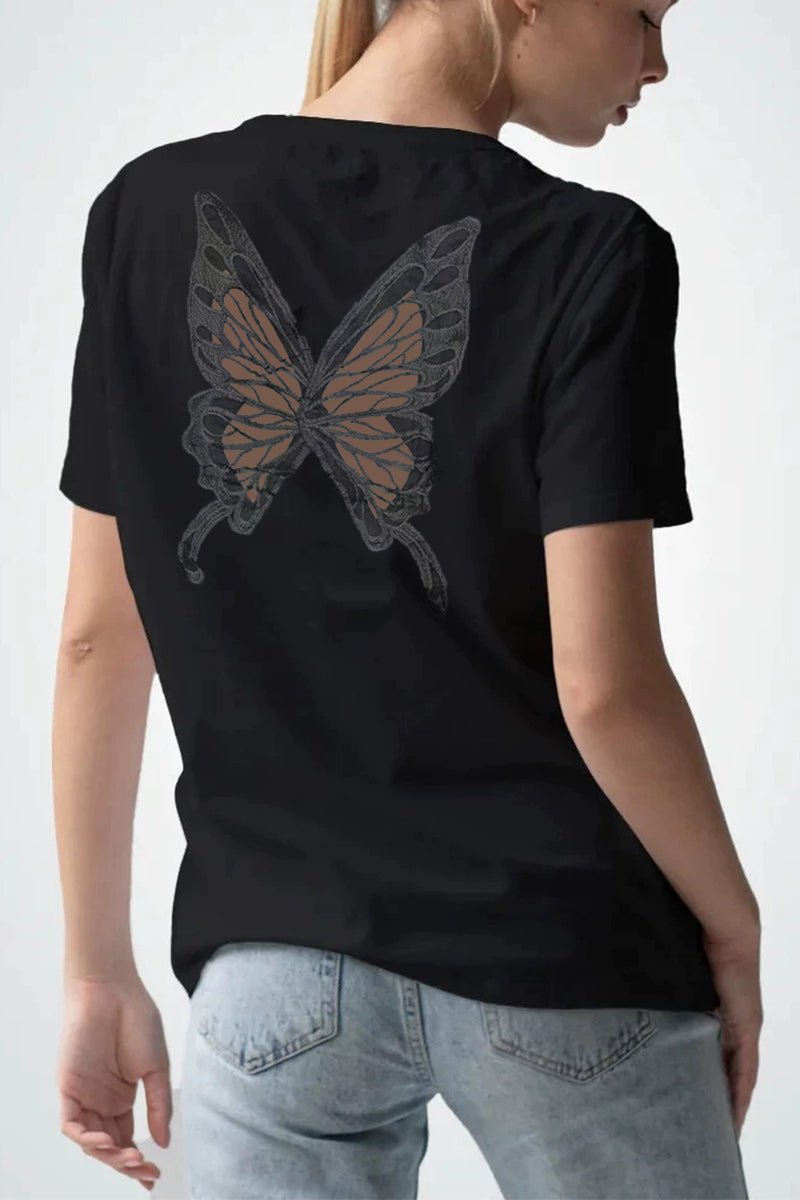 Butterfly Back Detail T-Shirt