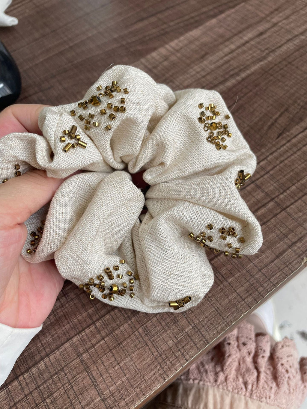 Beaded Scrunchie