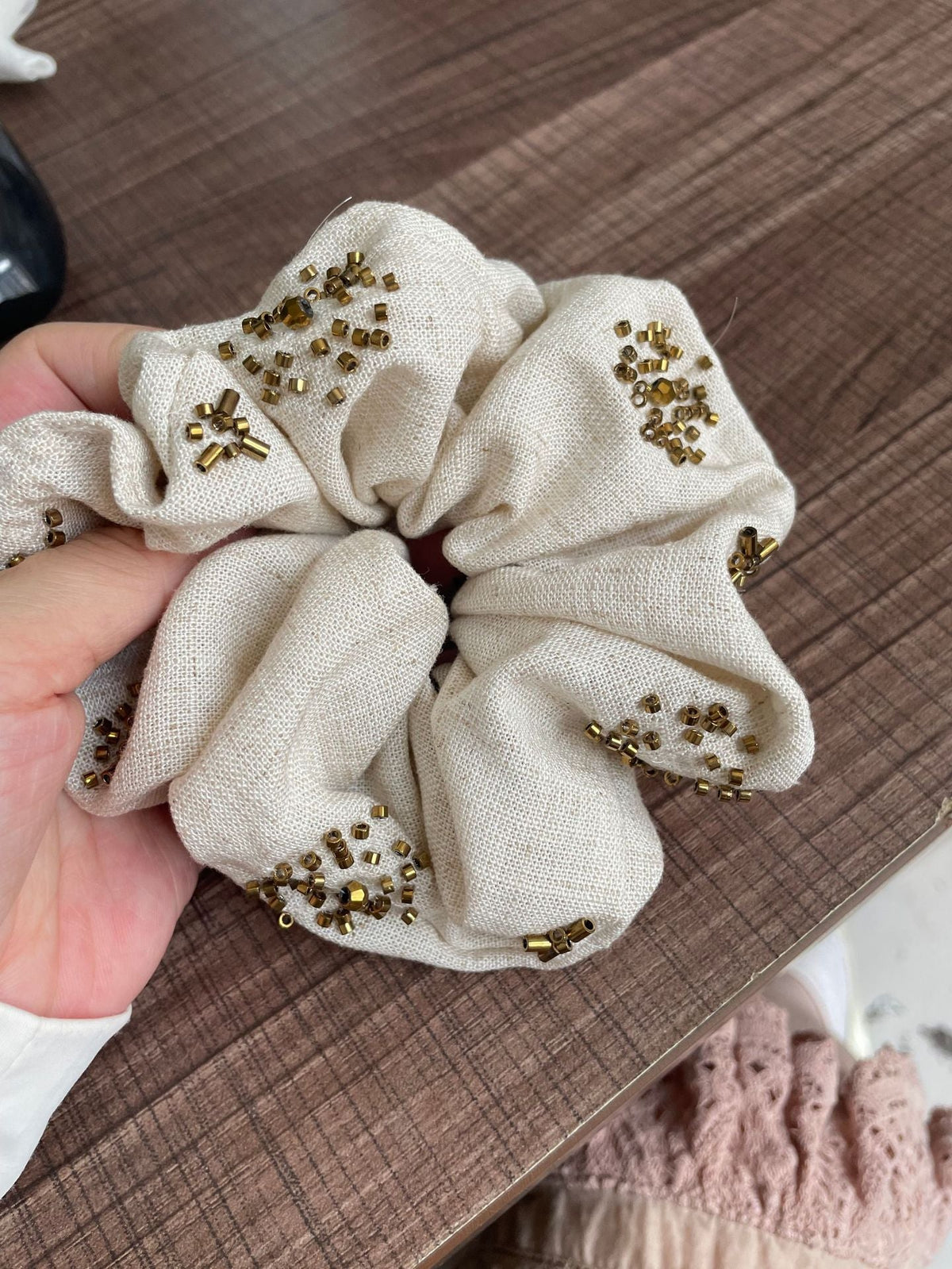 Beaded Scrunchie