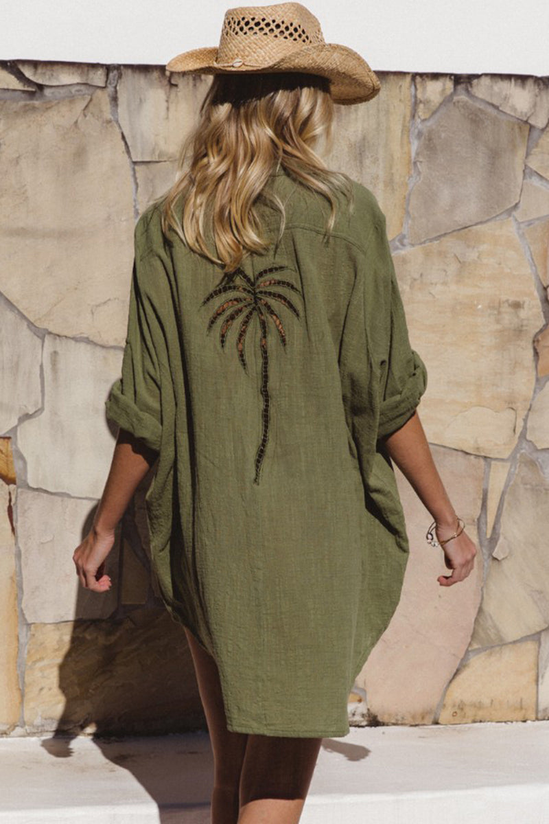 Breezy Button-Up Beach Cover-Up