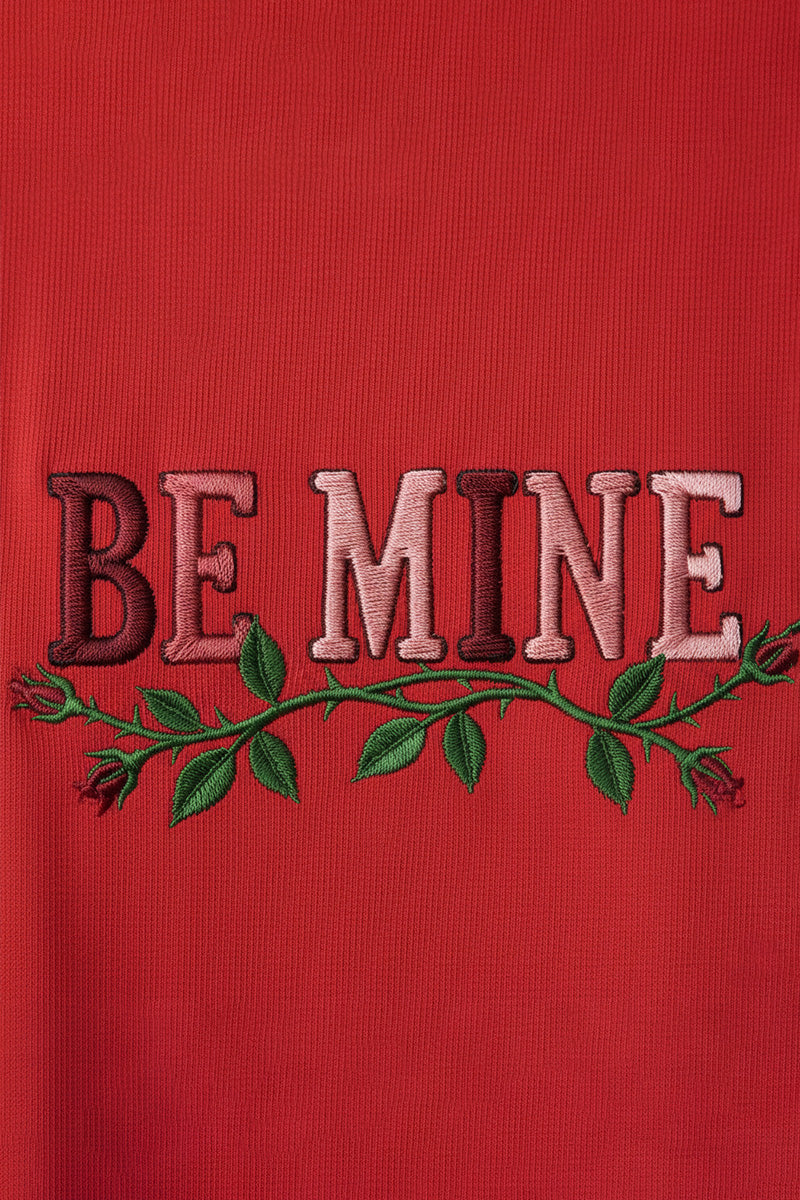Be Mine Floral Text T-Shirt