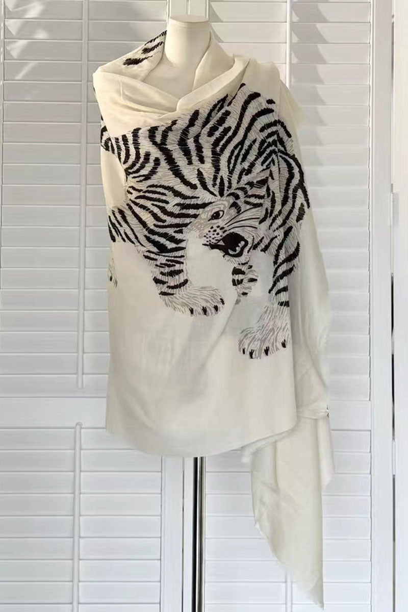 Animal Print Sheer Cape