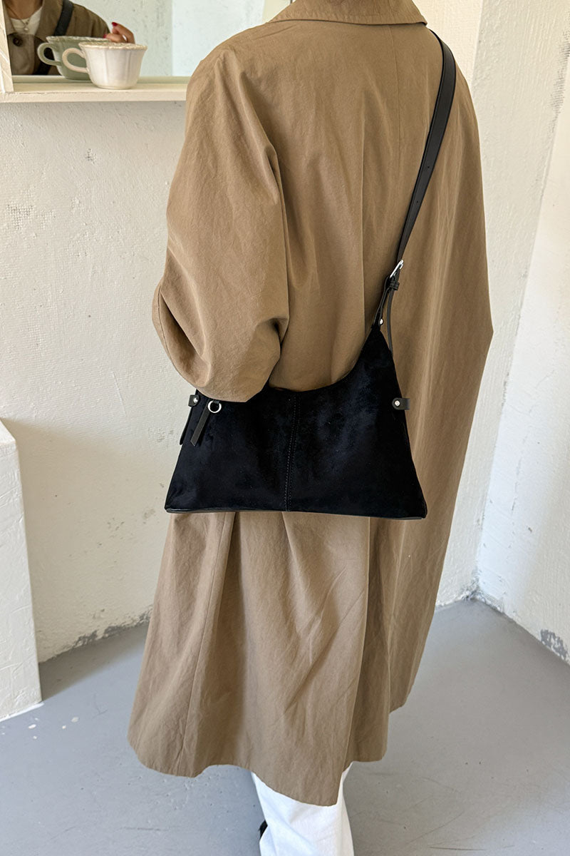 Adjustable Strap Suede Hobo Bag
