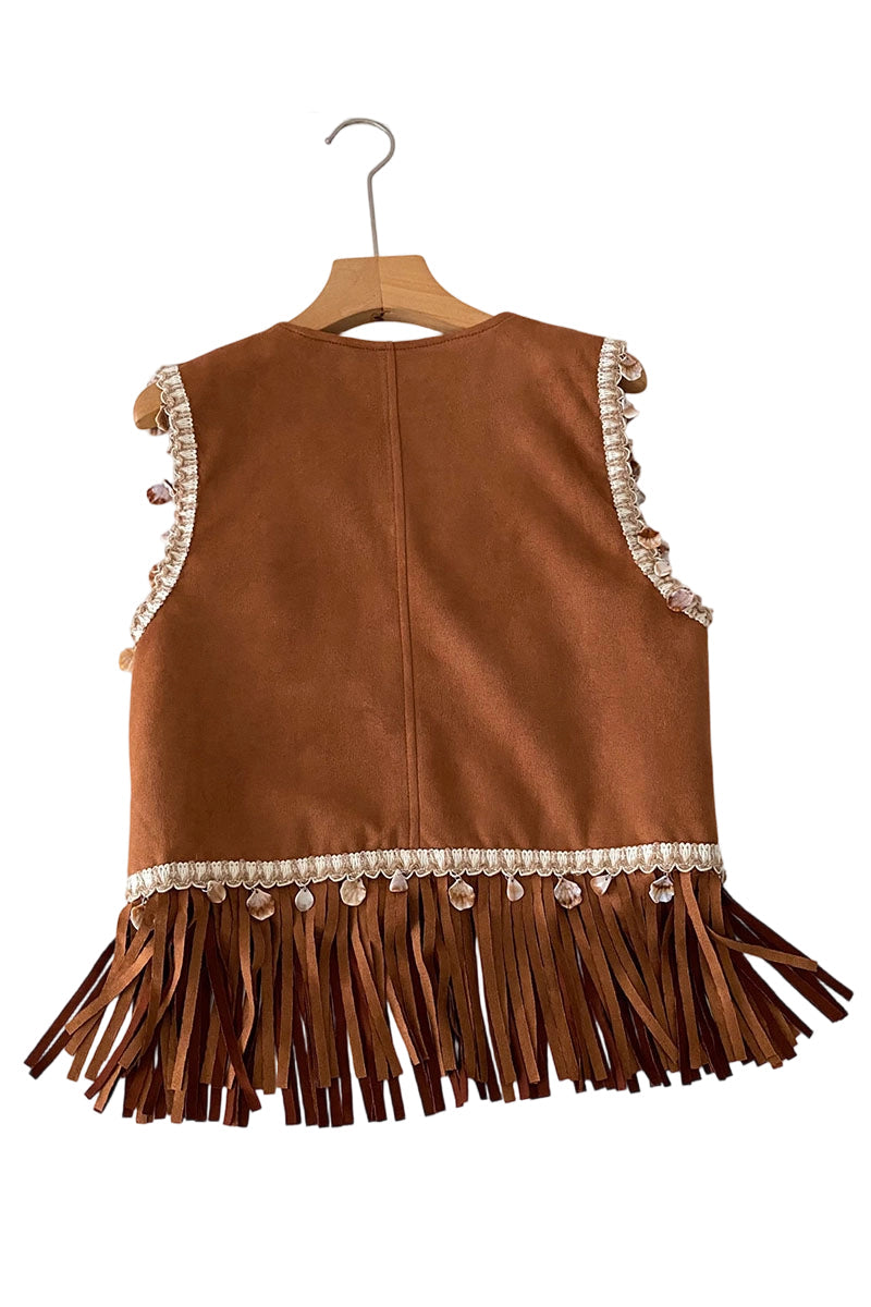 Boho Fringe Sleeveless Vest