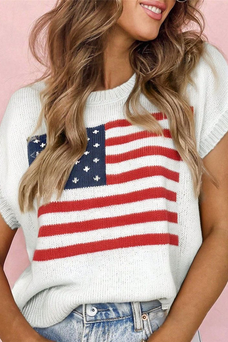 American Flag Pattern Sweater