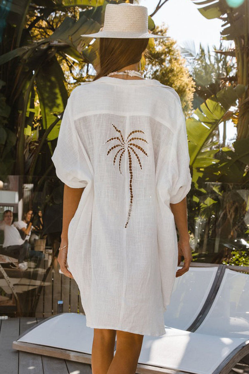 Breezy Button-Up Beach Cover-Up