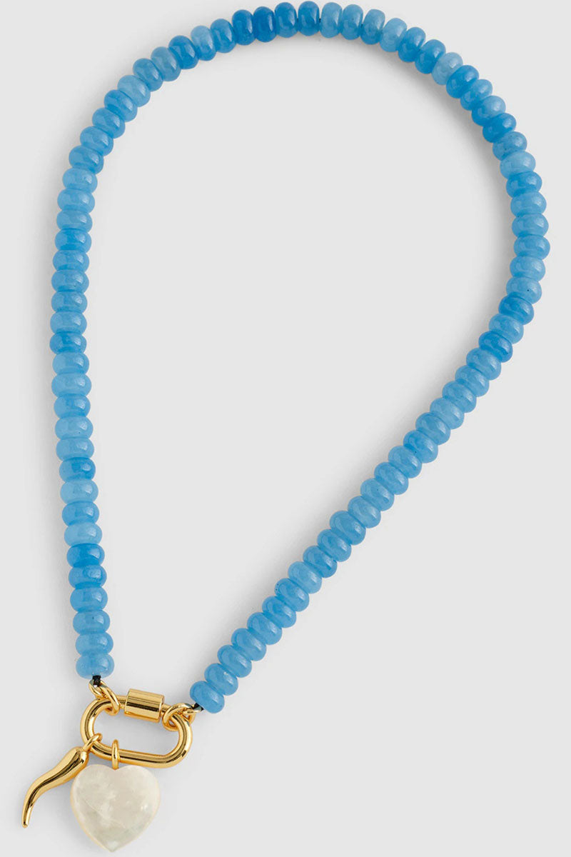 Beaded Charm Drop Necklace