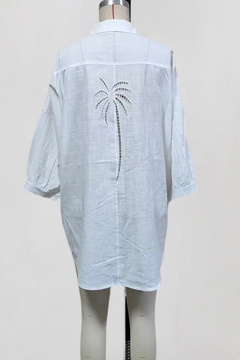Breezy Button-Up Beach Cover-Up