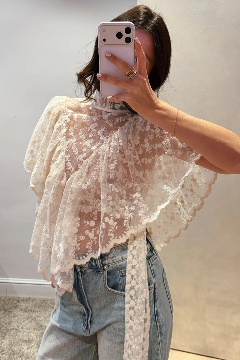 Asymmetrical Sheer Top
