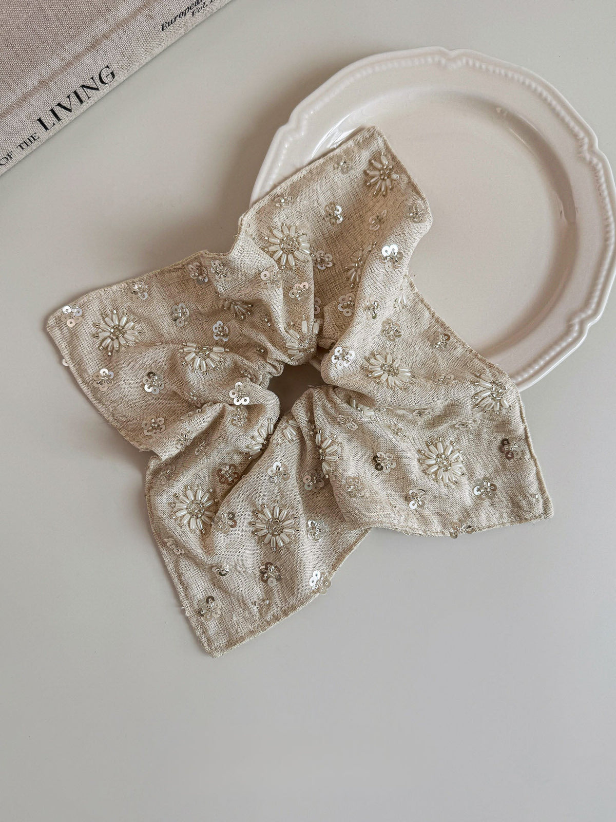 Beaded Scrunchie
