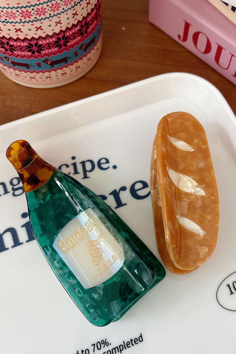 Bottle and Bread Shaped Claw Clip