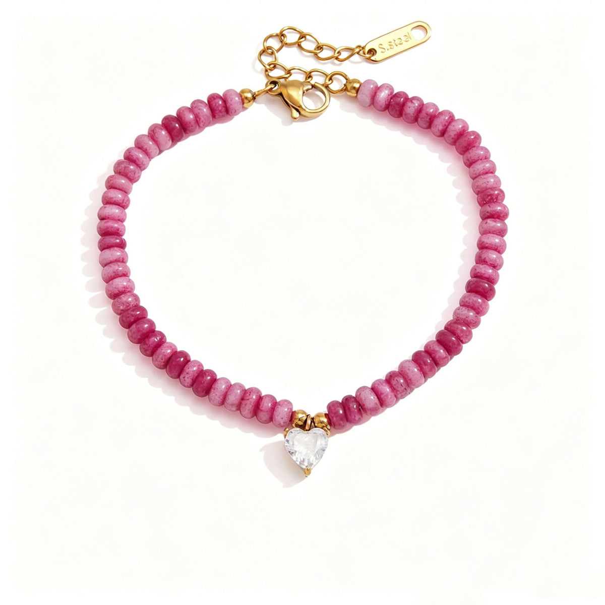 Beaded Charms Gemstone Bracelet