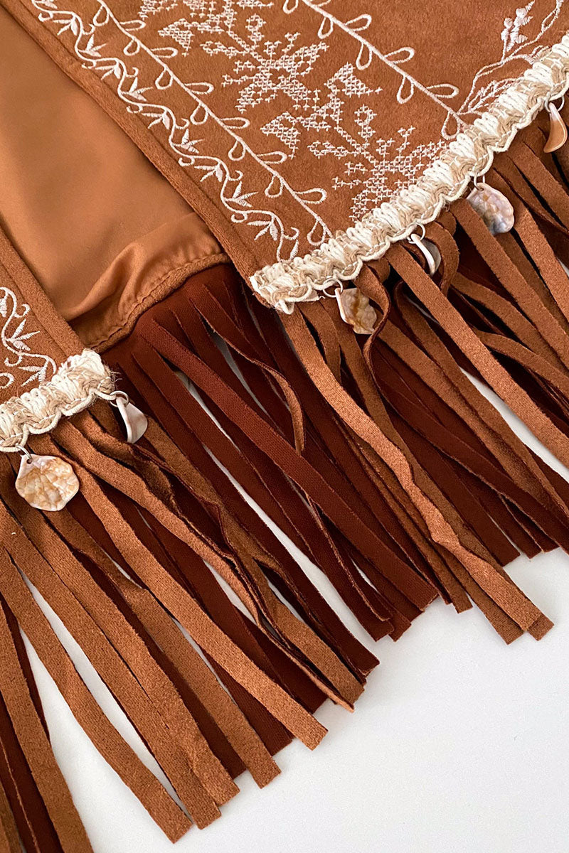 Boho Fringe Sleeveless Vest