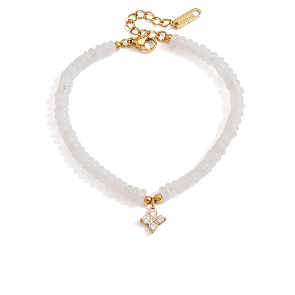 Beaded Charms Gemstone Bracelet