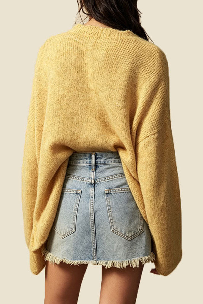 Button Front Patch Pocket Knit Cardigan