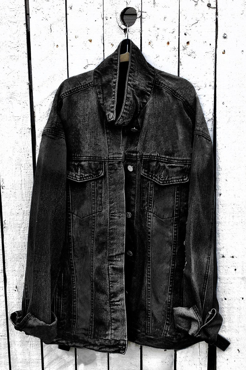 Angel Wing Halo Graphic Denim Jacket