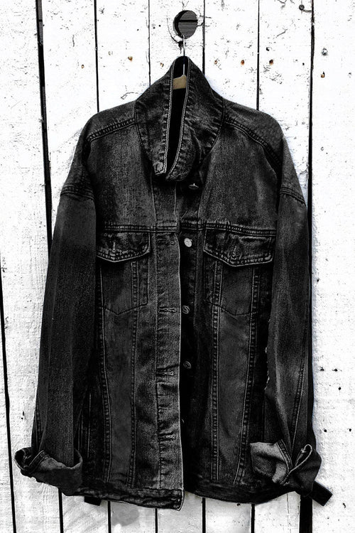 Angel Wing Halo Graphic Denim Jacket
