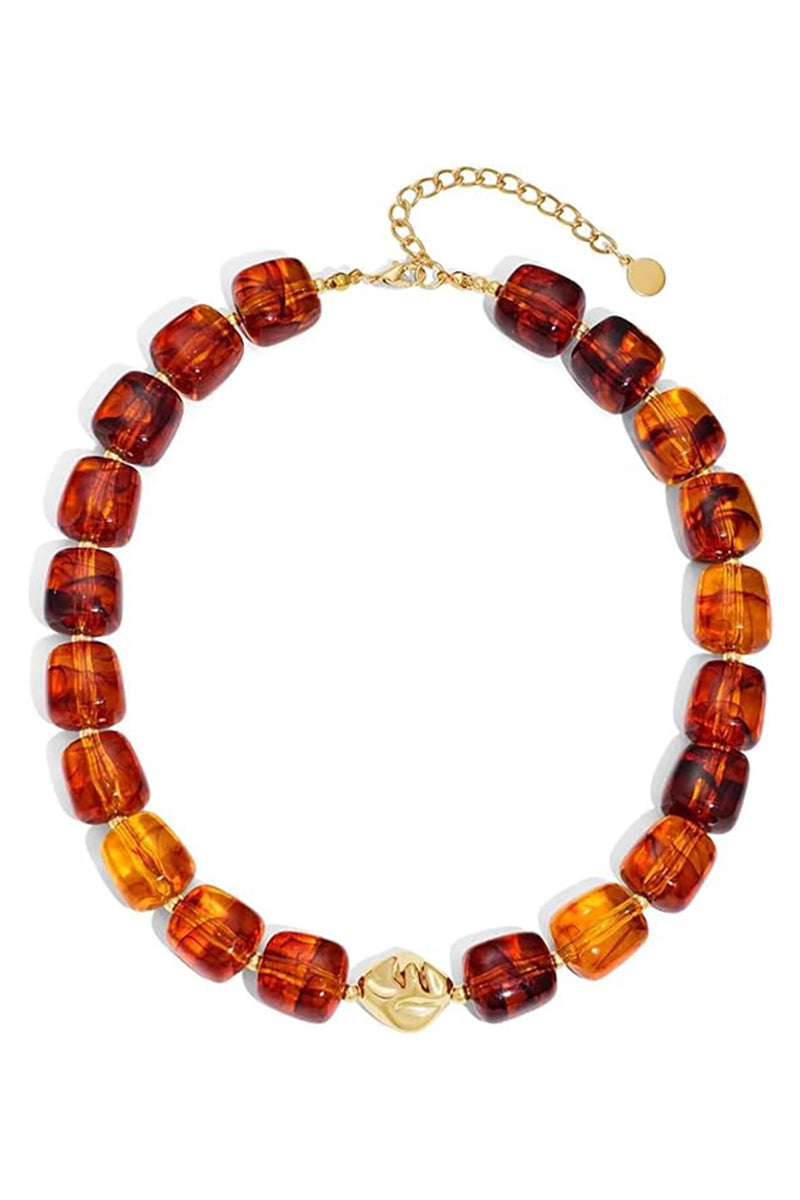 Bold Chunky Beaded Statement Necklace