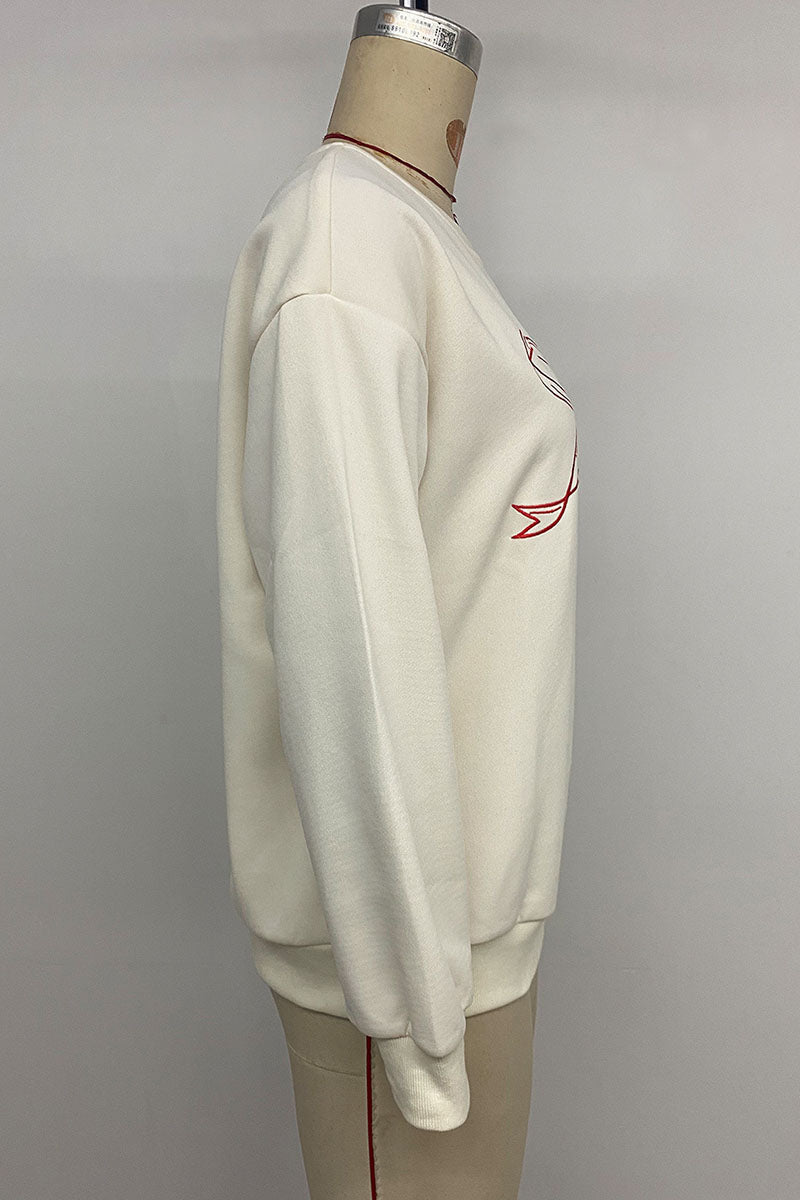 Bow Graphic Crew Neck Sweatshirt