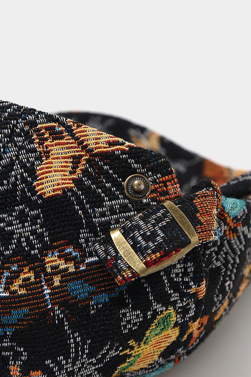 Butterfly Print Structured Flat Cap