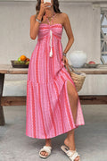 Boho Strapless Casual Dress