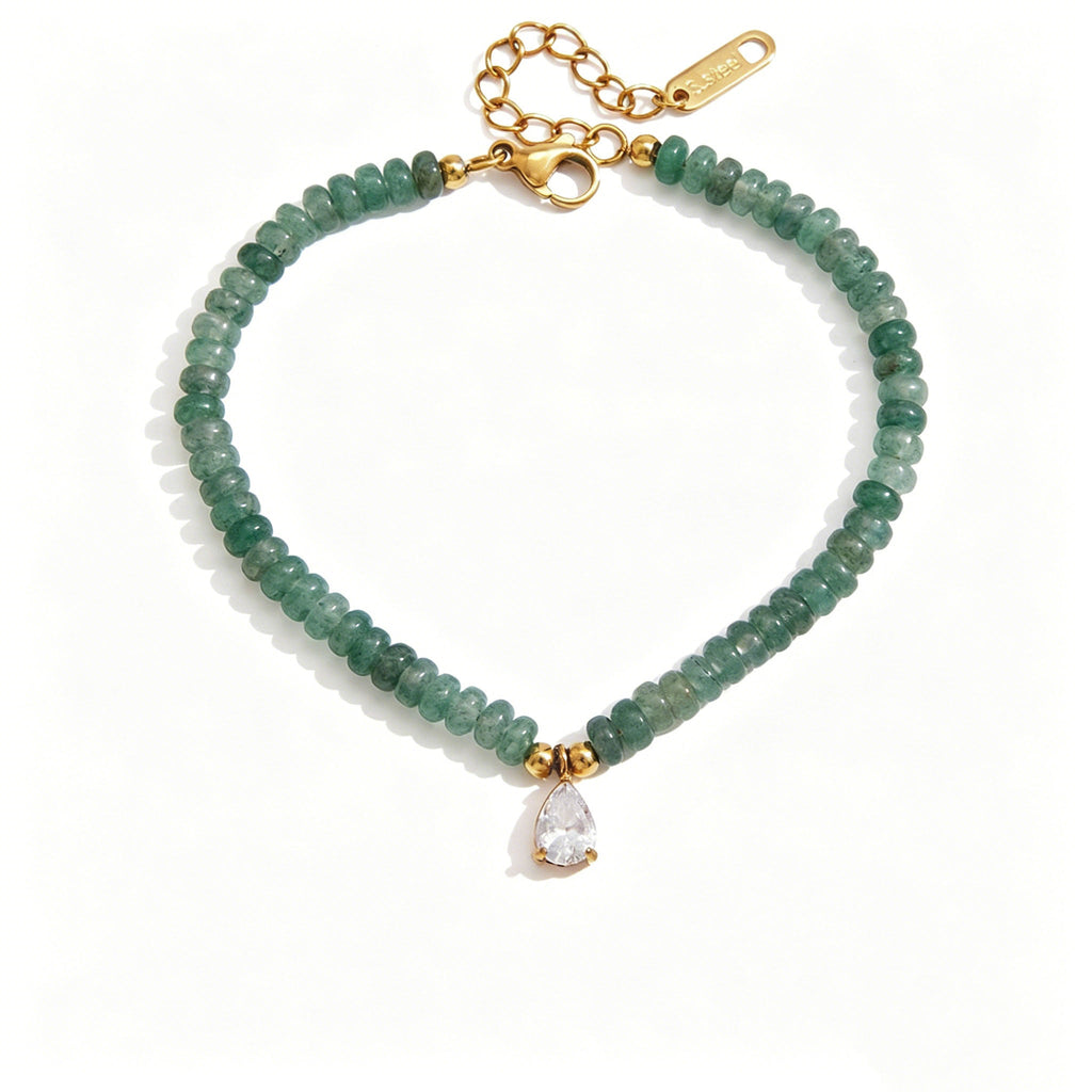 Beaded Charms Gemstone Bracelet