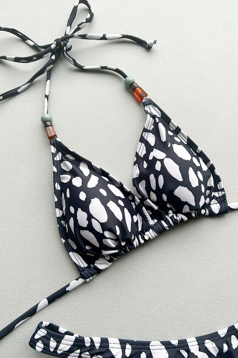 Abstract Pattern Tie Bikini Set