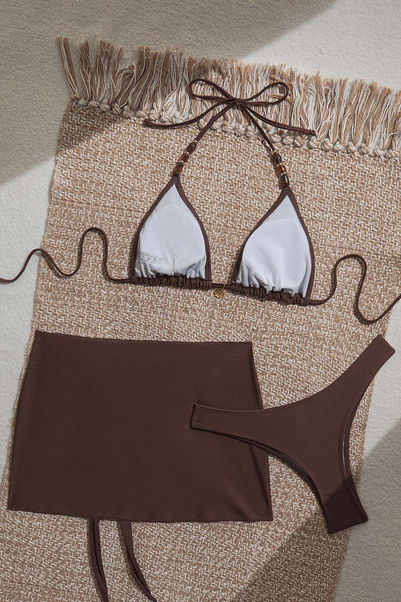 Beachwear Bikini Set with Cover Skirt