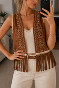 Boho Fringe Sleeveless Vest