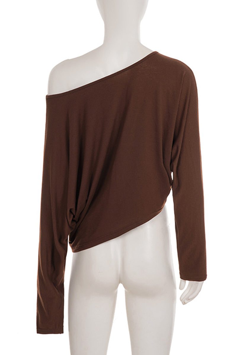 Butterfly Print Off-Shoulder Tee