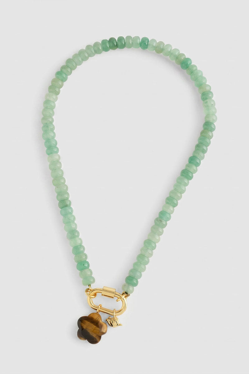 Beaded Charm Drop Necklace