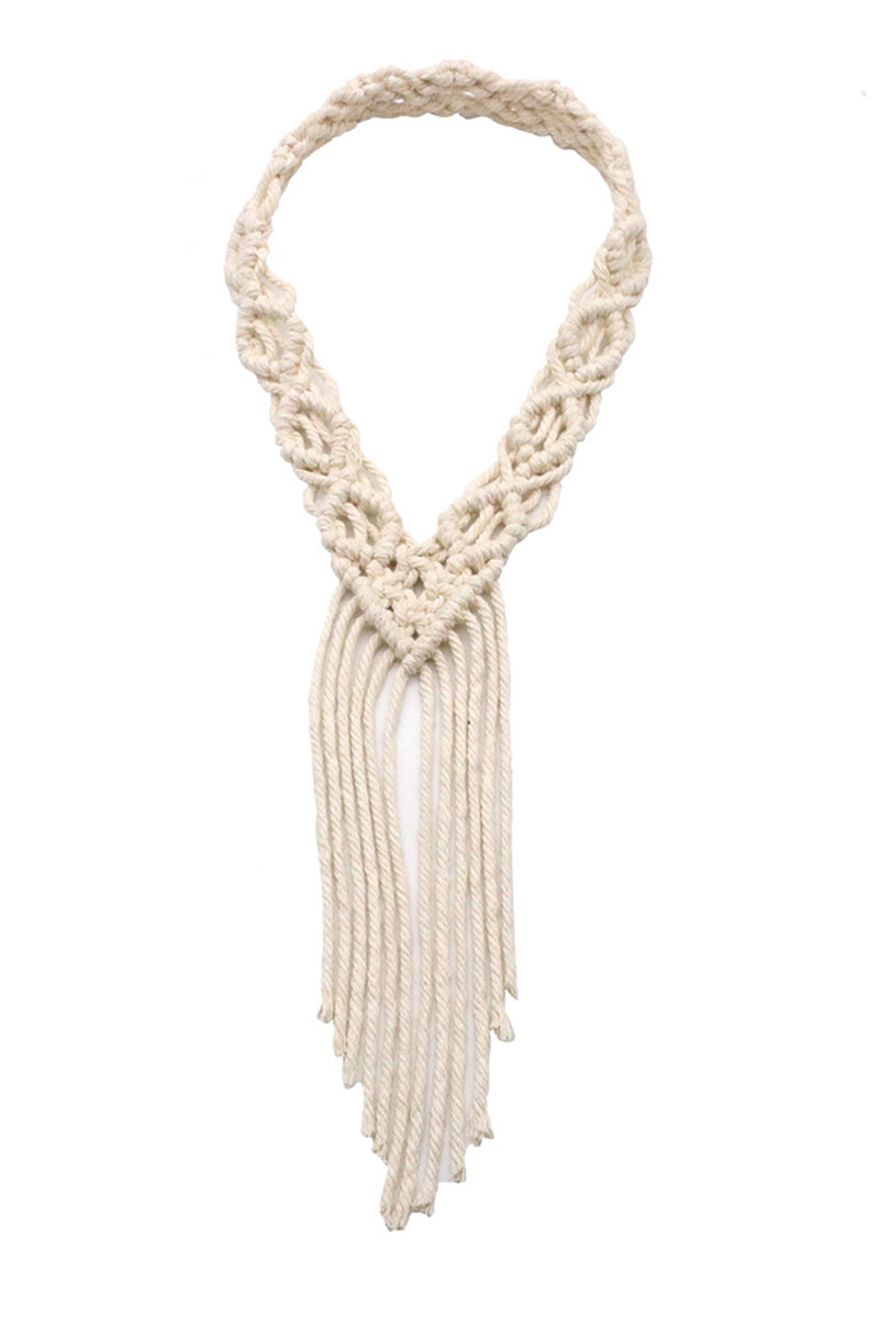 Braided Fringe Statement Necklace