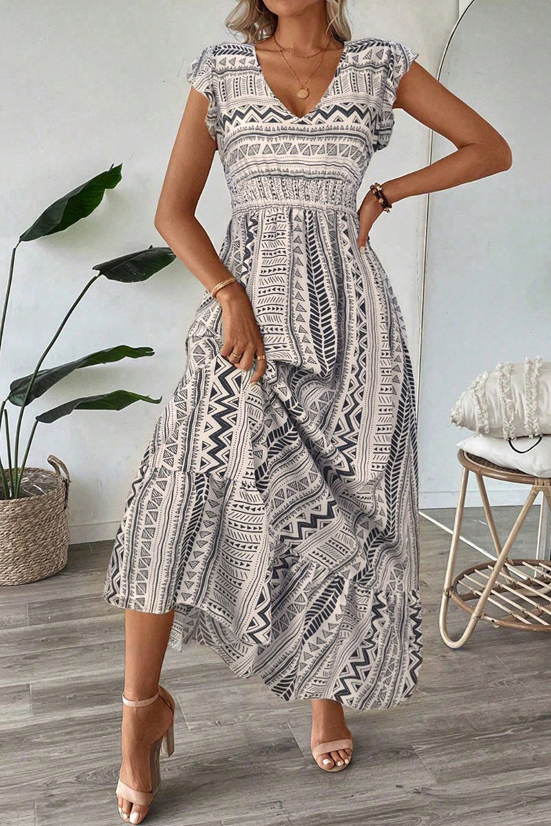 Bohemian Print Maxi Dress