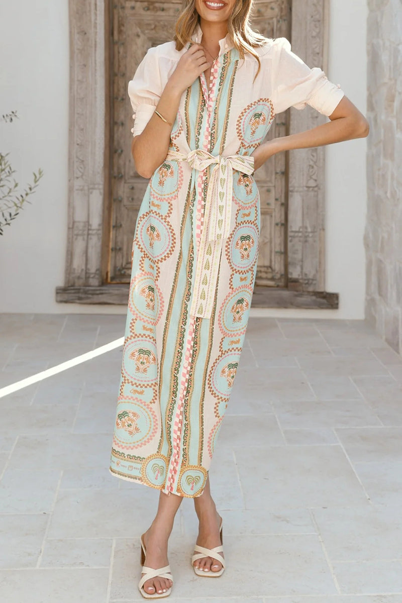 Bohemian Belted Maxi Dress