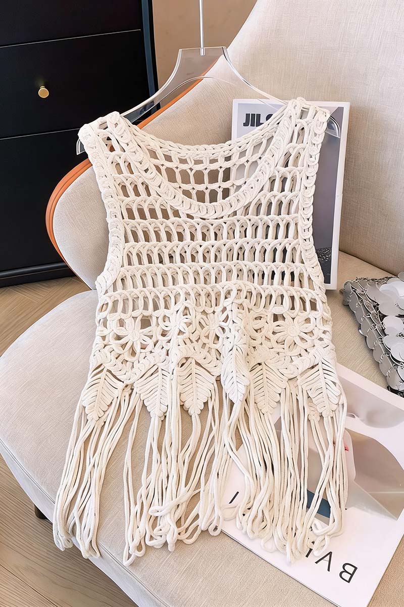 Boho Fringe Crochet Tank Top