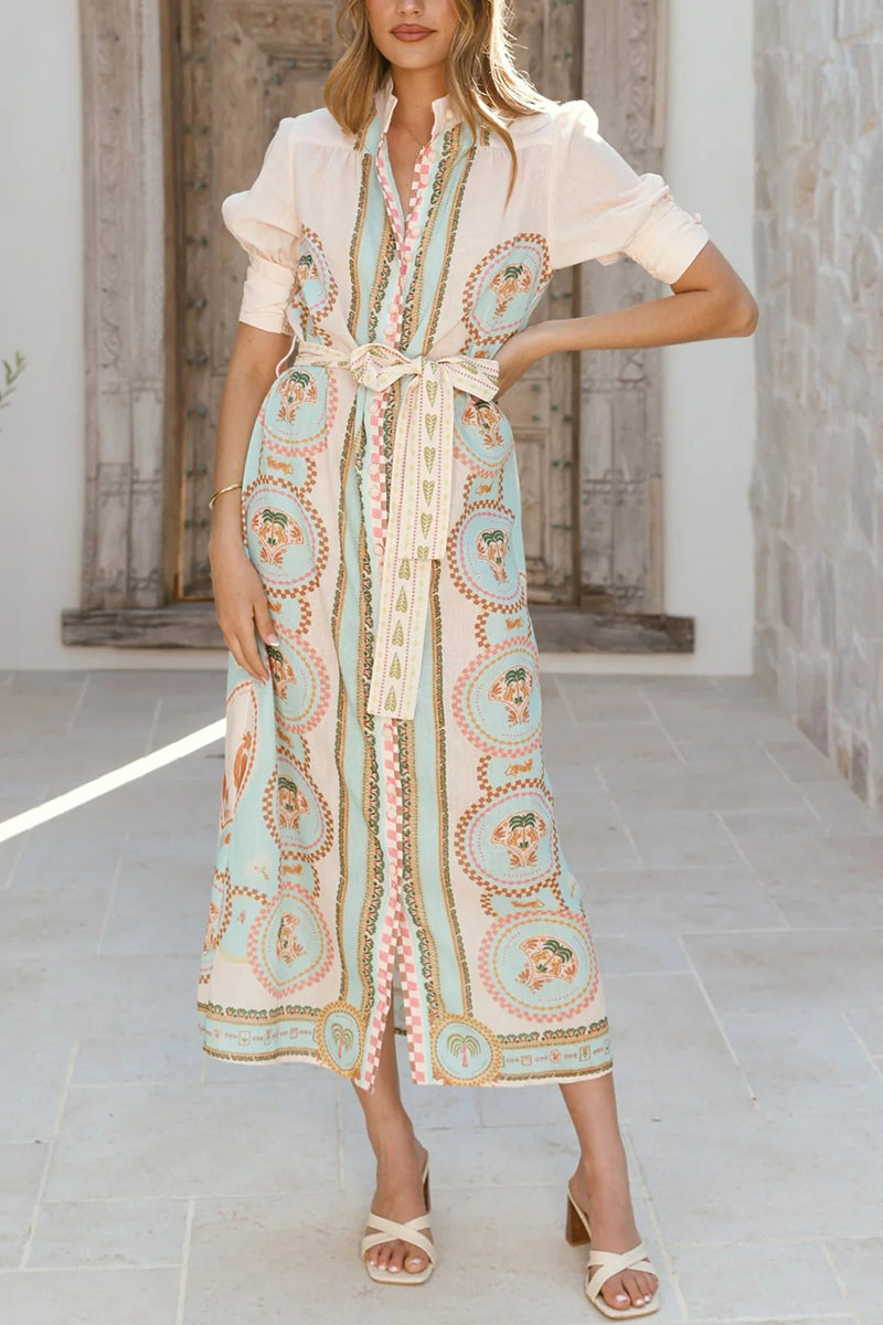 Bohemian Belted Maxi Dress