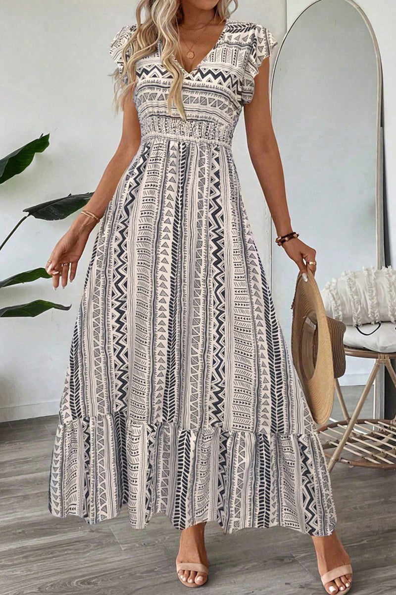 Bohemian Print Maxi Dress