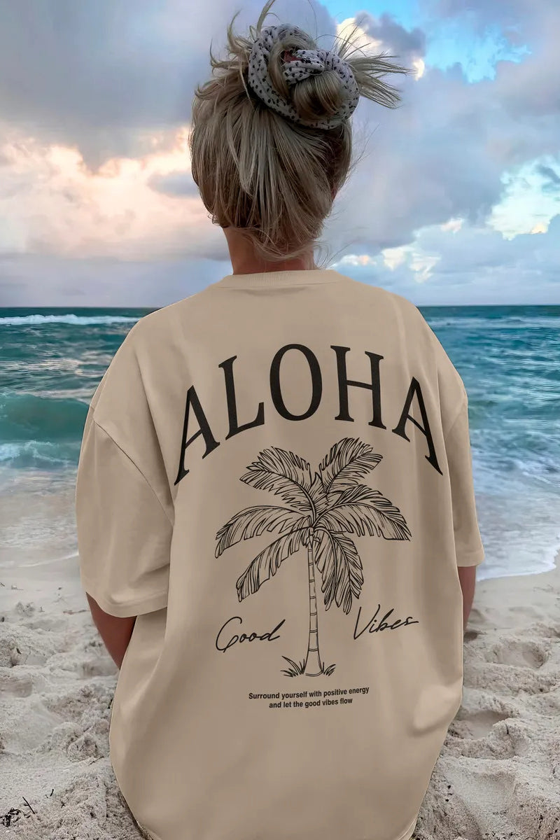 Aloha Palm Graphic T-Shirt