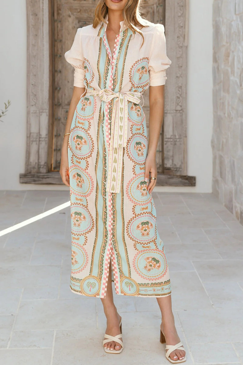 Bohemian Belted Maxi Dress