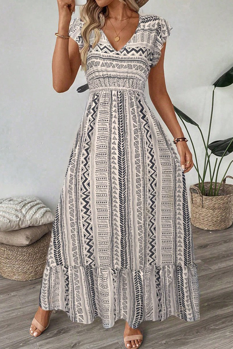 Bohemian Print Maxi Dress
