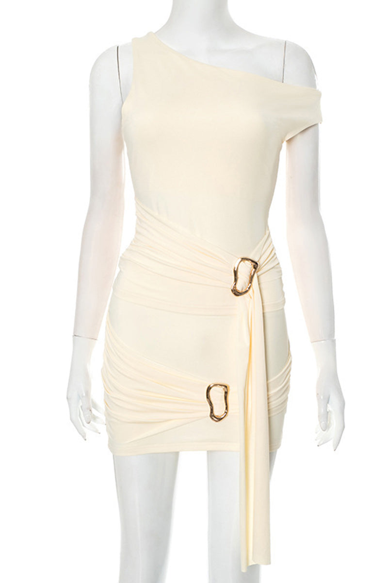 Asymmetric One-Shoulder Skirt Set