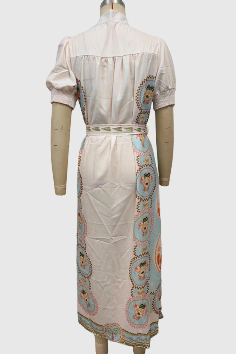 Bohemian Belted Maxi Dress