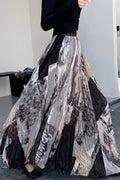 Artistic Print Maxi Skirt